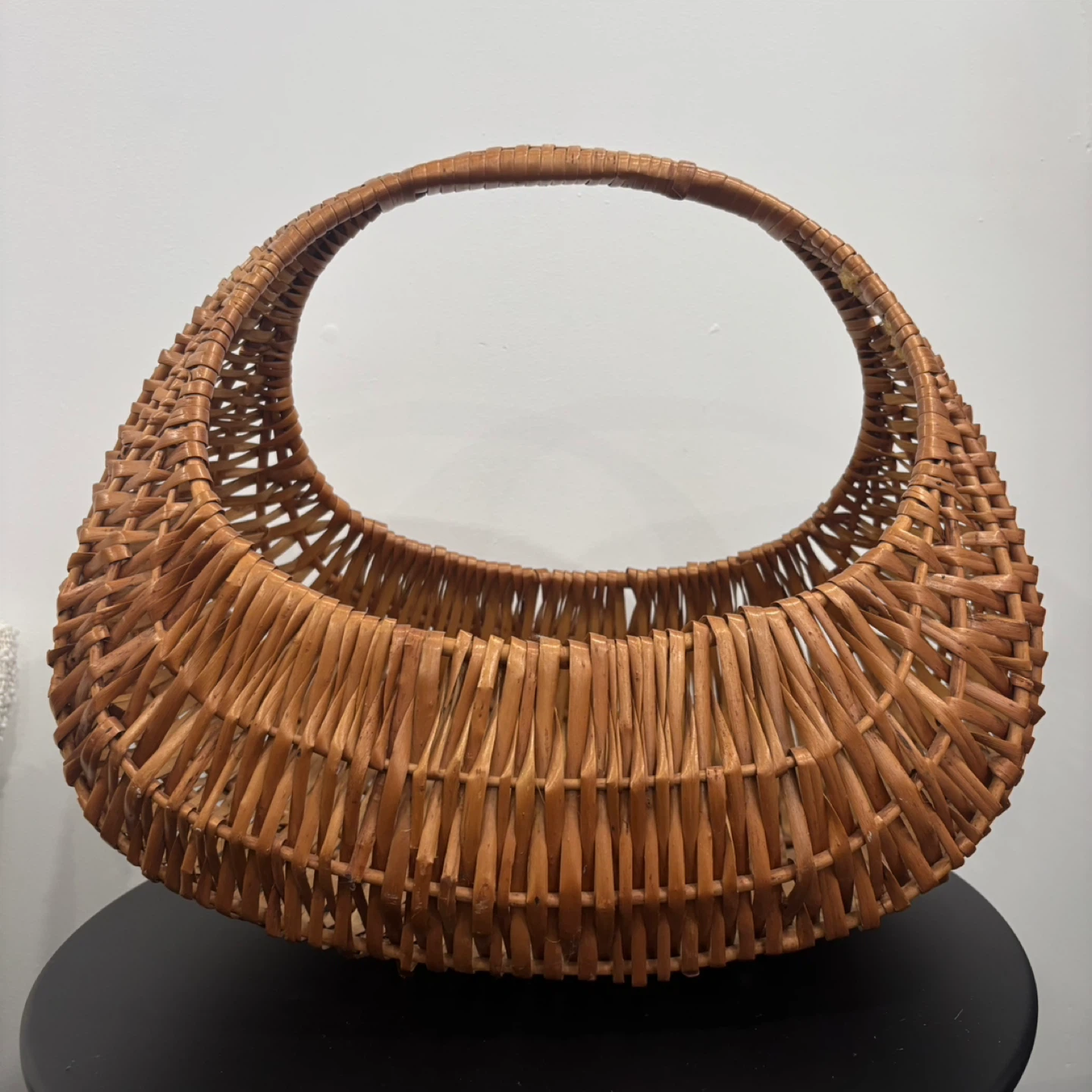 French Vintage Wicker Harvest Basket