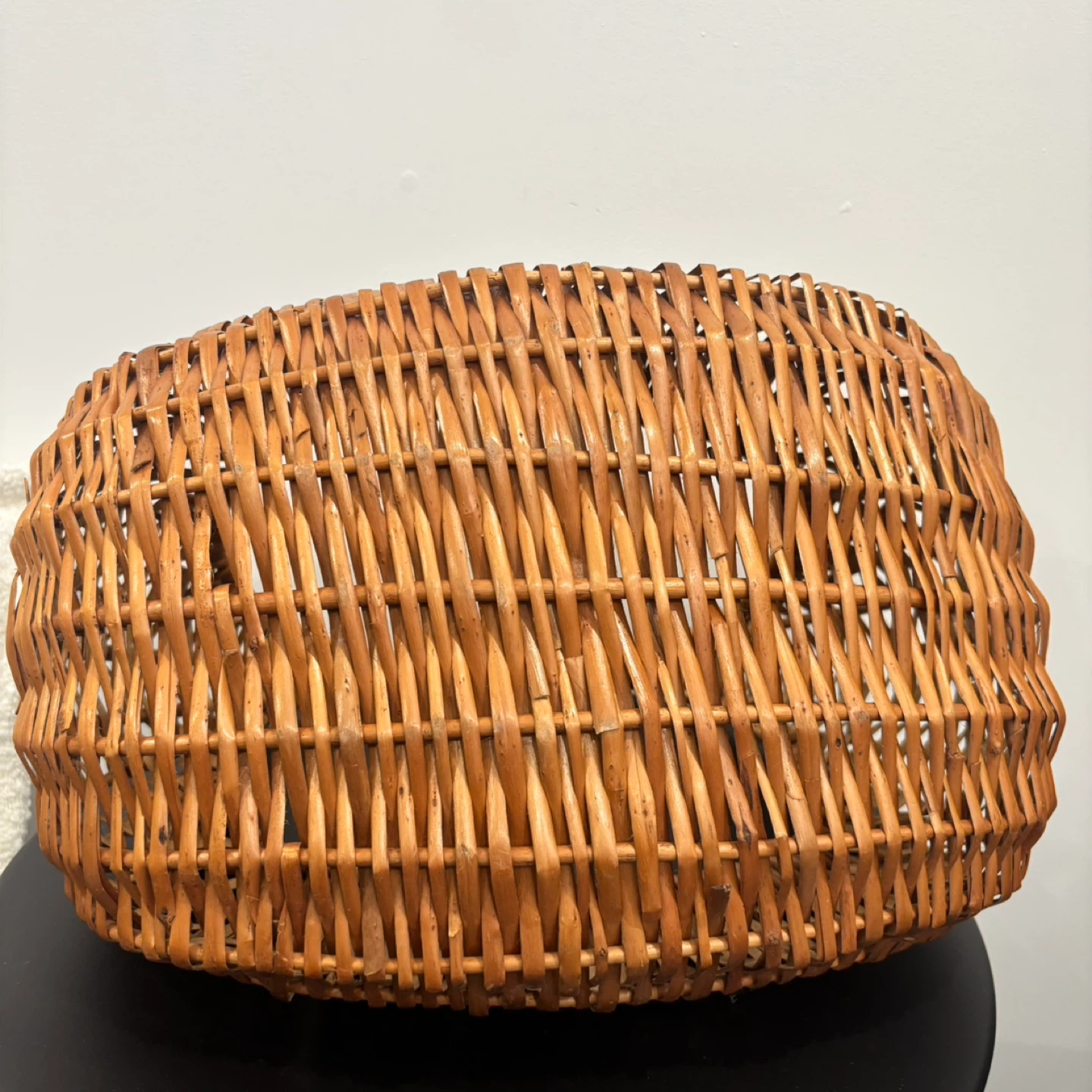 French Vintage Wicker Harvest Basket - photo 5