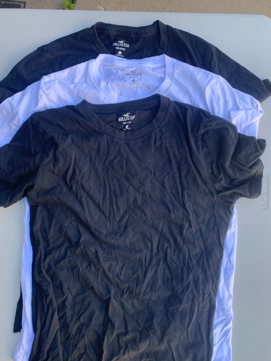 Hollister T-Shirts - 3 (2 Black, 1 White)