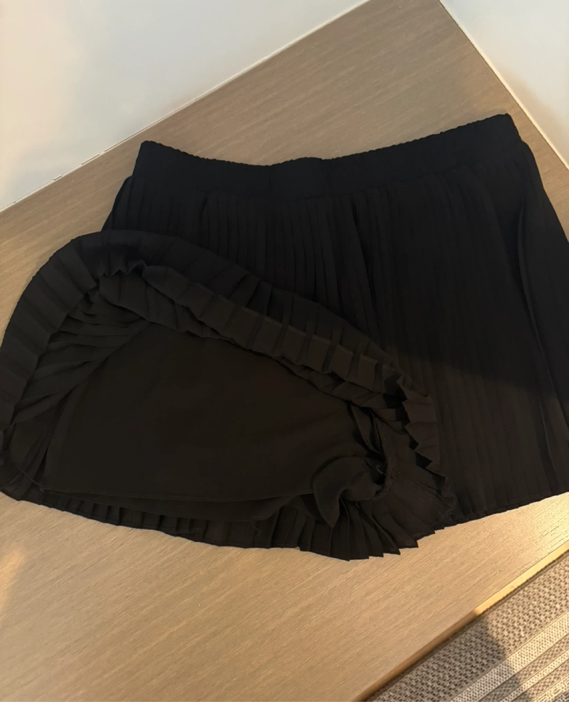 Black Pleated Skater Skirt - photo 2