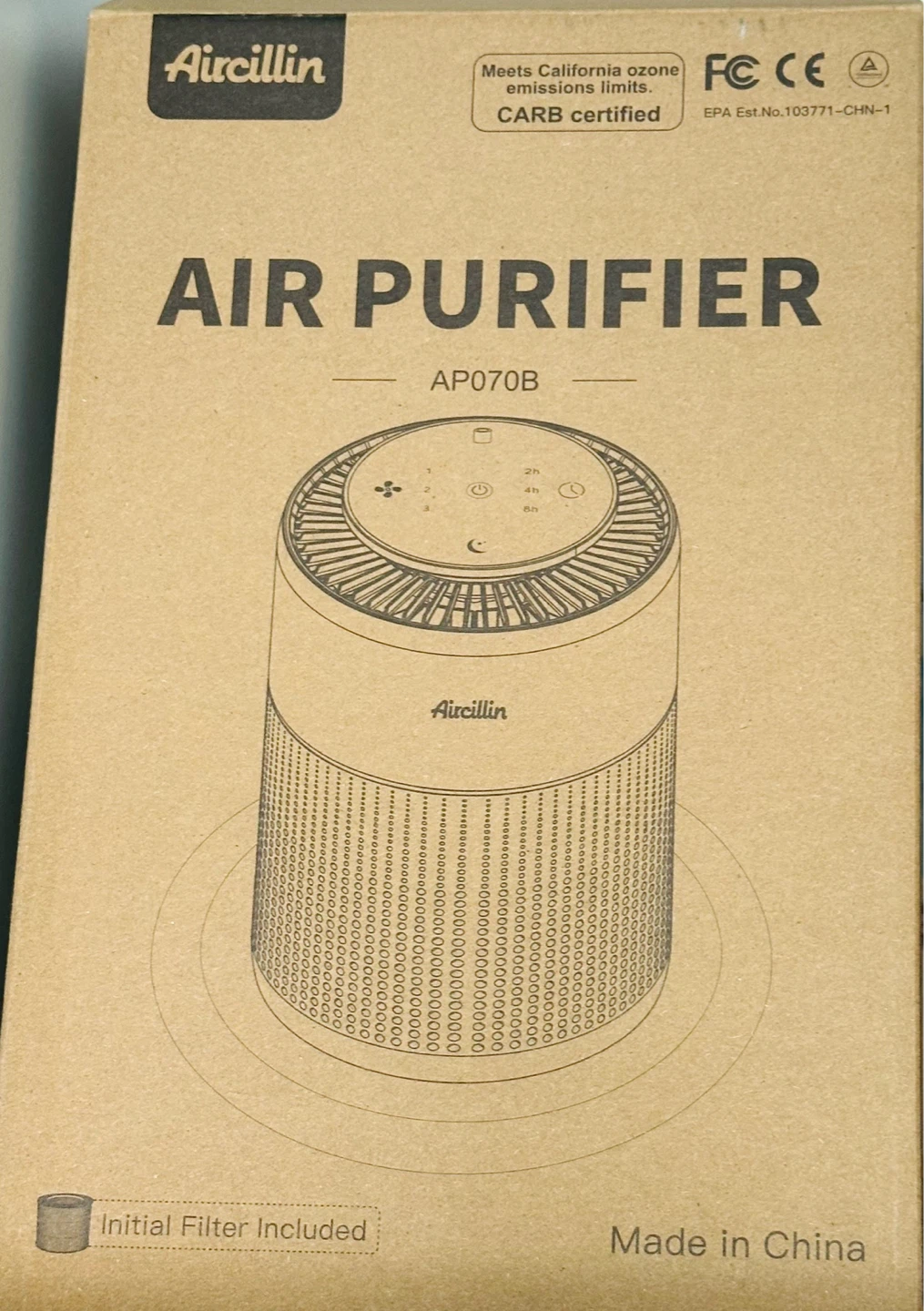Aircillin AP070B Air Purifier
