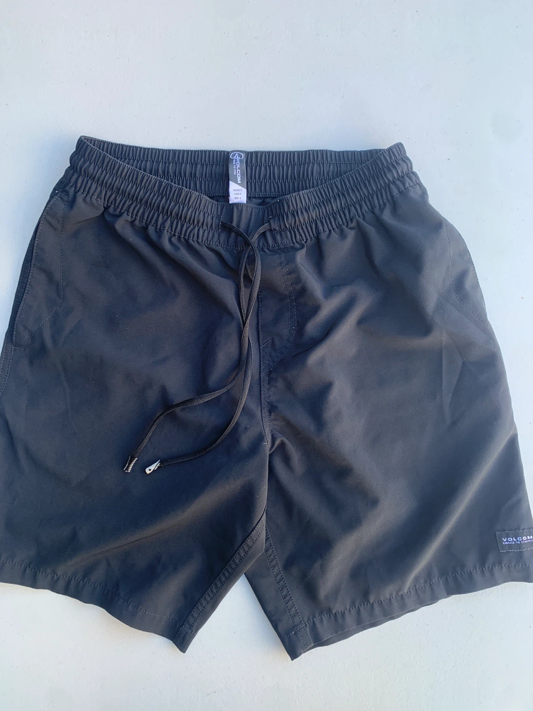 Volcom Black Elastic Waist Shorts Size S