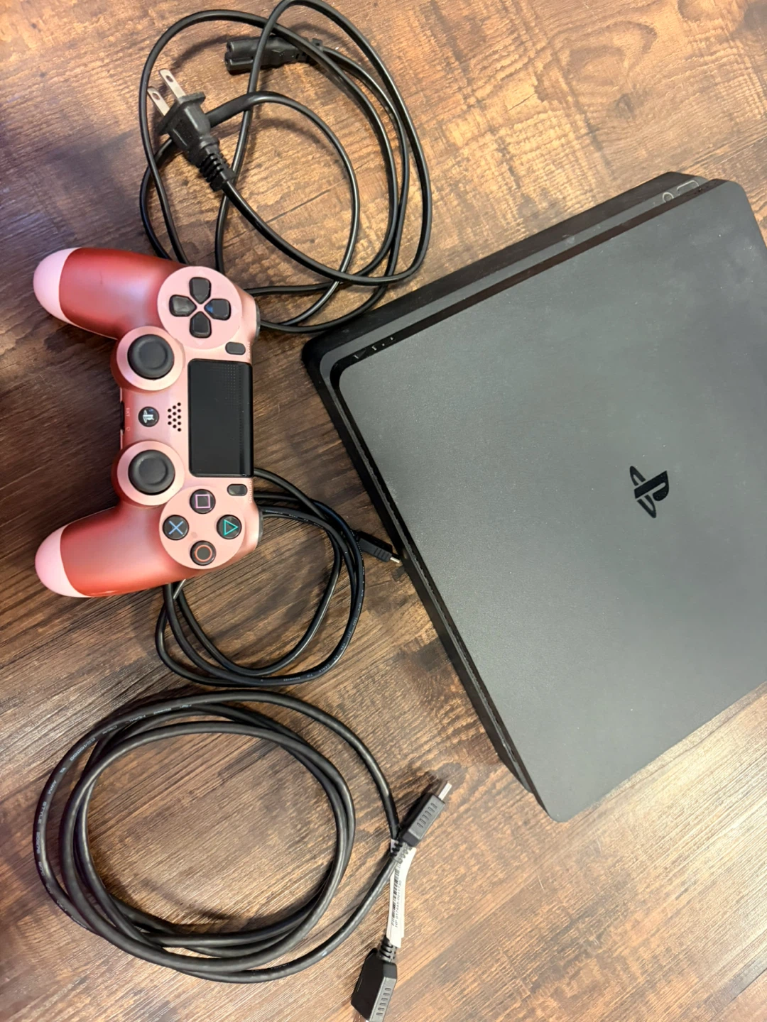 PS4 Slim Console with Pink Controller