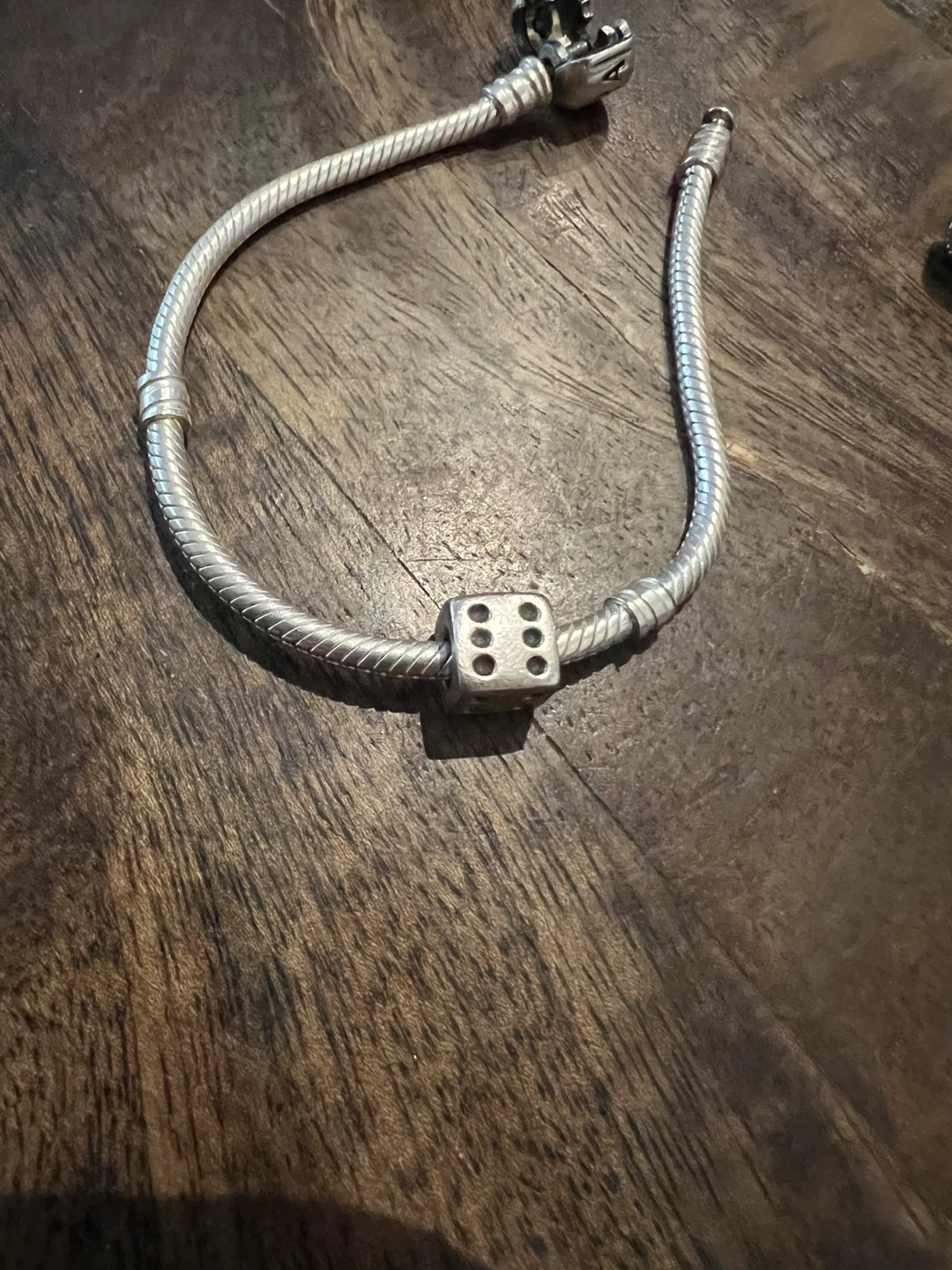 Retired Pandora Silver Dice Charm