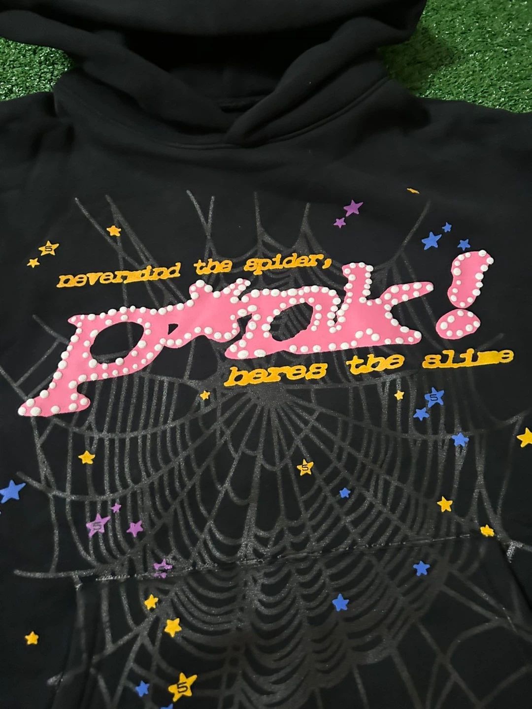Sp5der p*nk Hoodie Black - photo 3