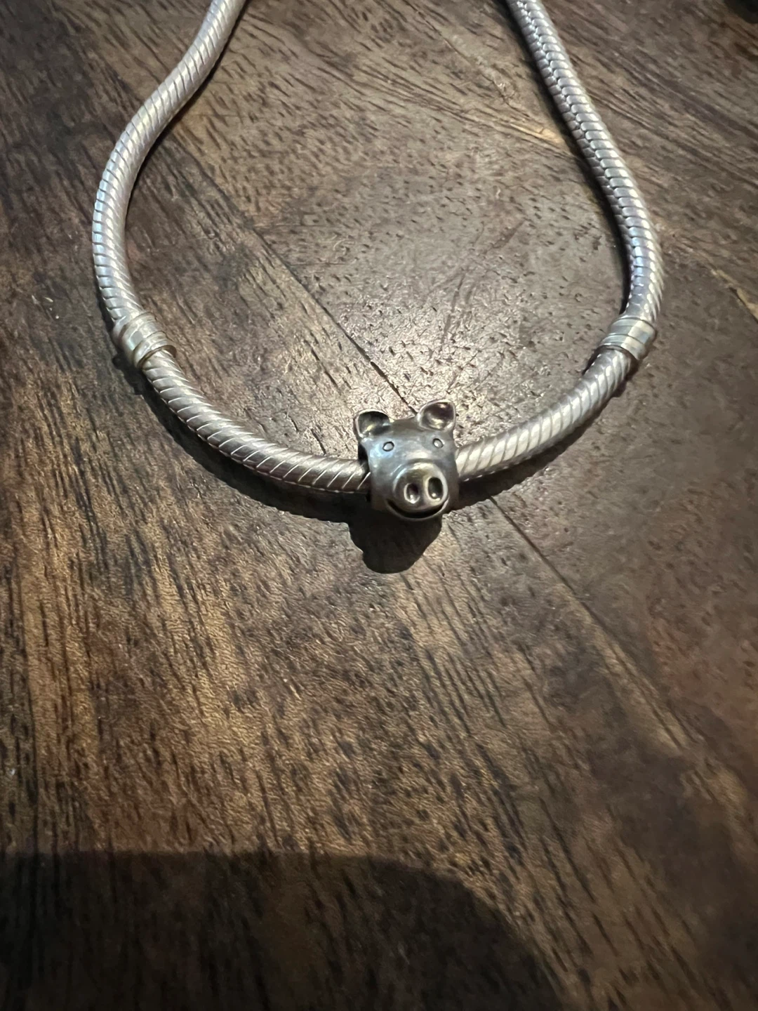 Retired Pandora Sterling Silver Pig Charm