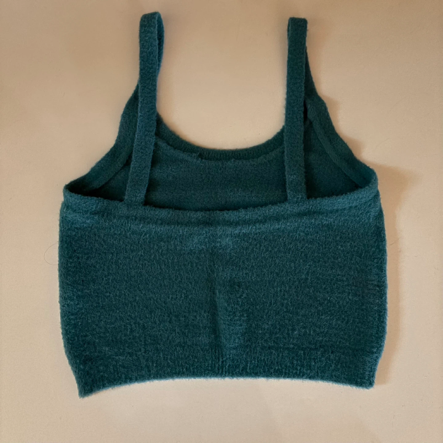 Wilfred Free Teal Fuzzy Cropped Tank Top - photo 2