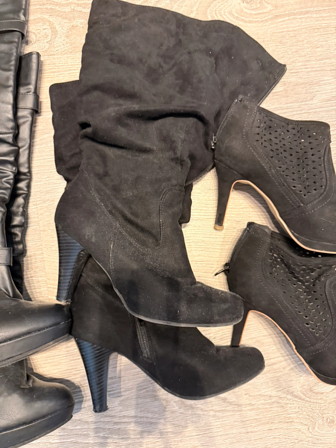 3 pairs Black Boots - size 7 - photo 3