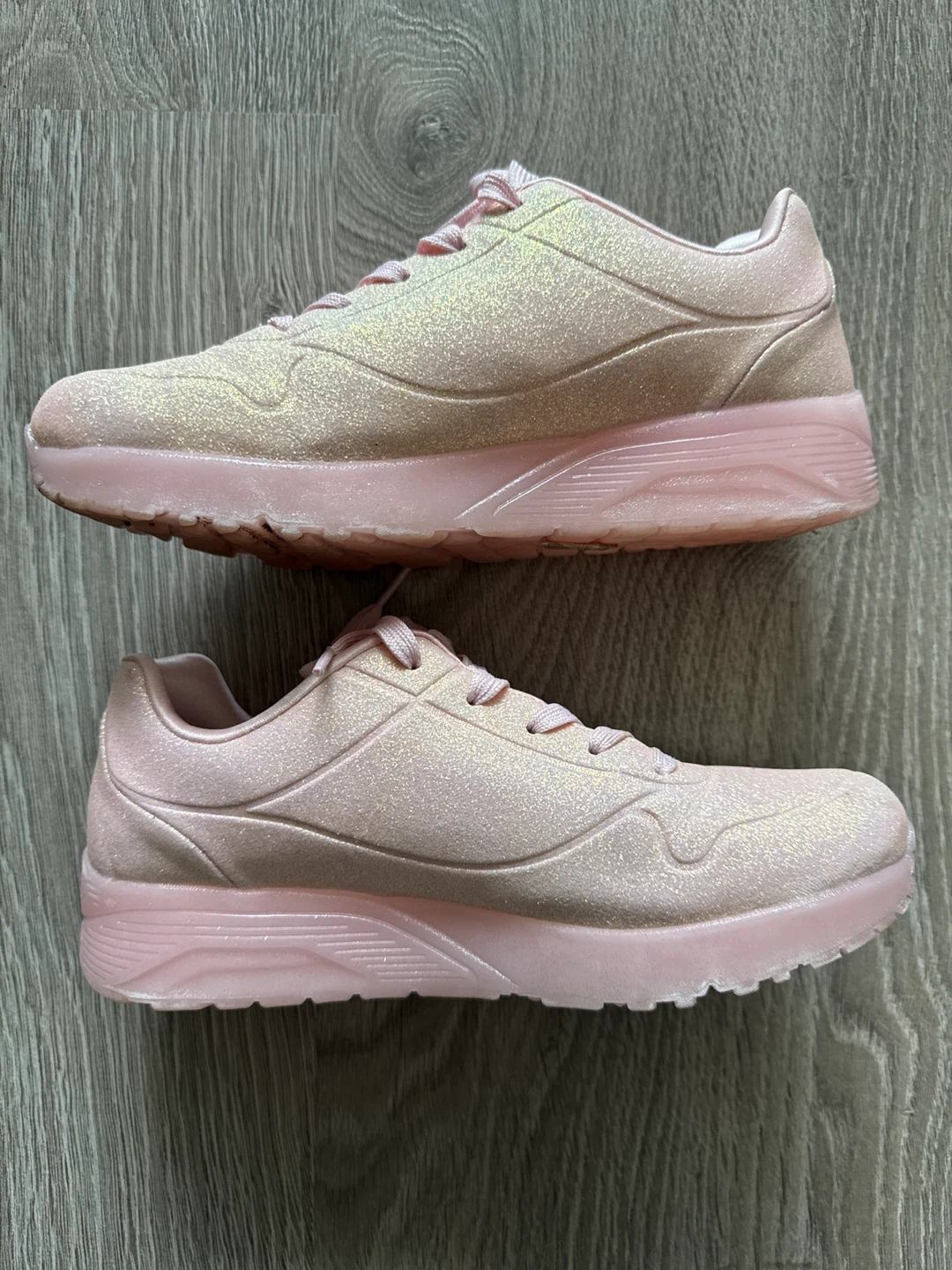 Skechers Pink Glitter Lace-Up Sneakers - photo 2