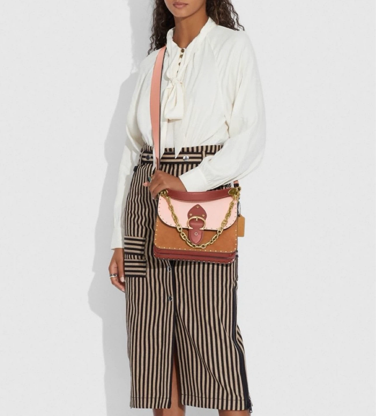 Coach Smooth Leather & Suede Beat Colorblock Shoulder Bag - photo 2