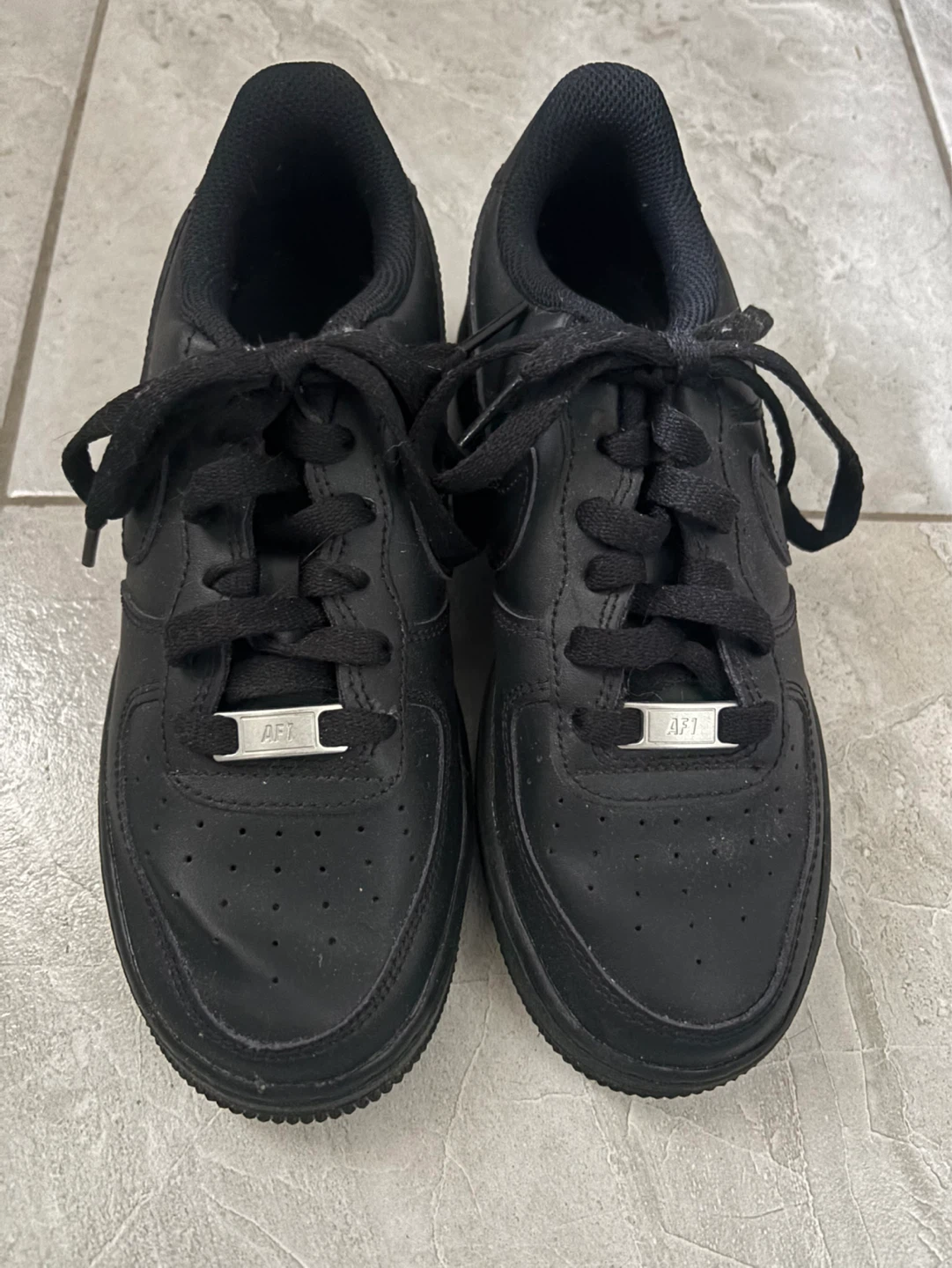 Nike Air Force 1 Youth Sneakers - Black Size 4.5Y