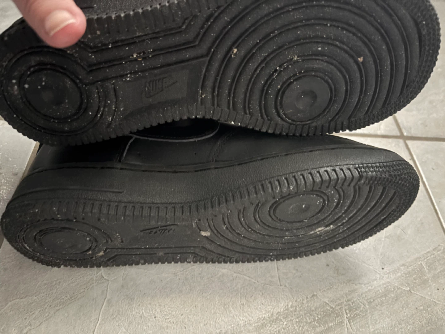 Nike Air Force 1 Youth Sneakers - Black Size 4.5Y - photo 3