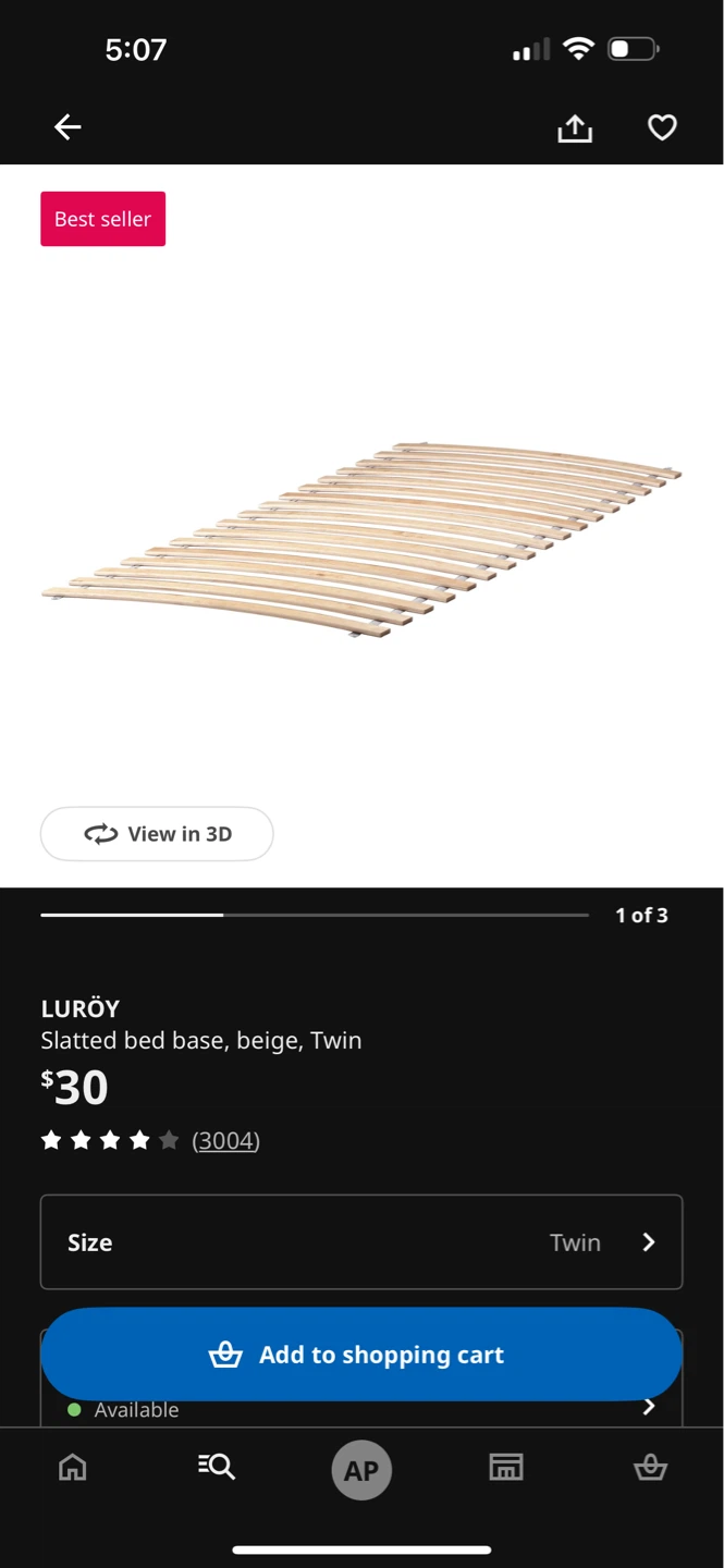 IKEA NEIDEN Twin Bed Frame + Mattress ***Must Go**** - photo 5