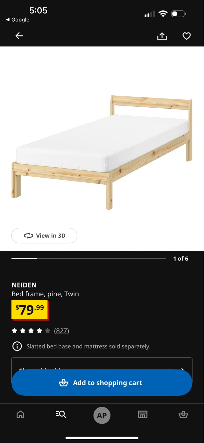 IKEA NEIDEN Twin Bed Frame + Mattress ***Must Go**** - photo 3