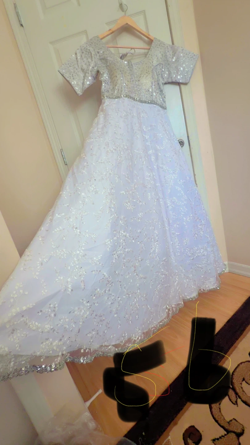 White Sequin Embellished Maxi Dress - photo 2