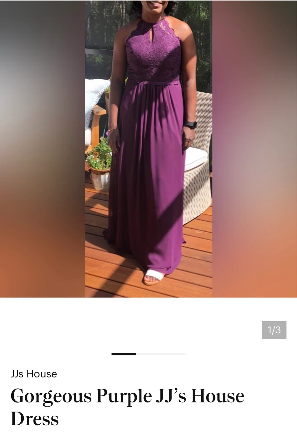 Grad / Prom / Bridesmaid JJ's House Purple Dress, large