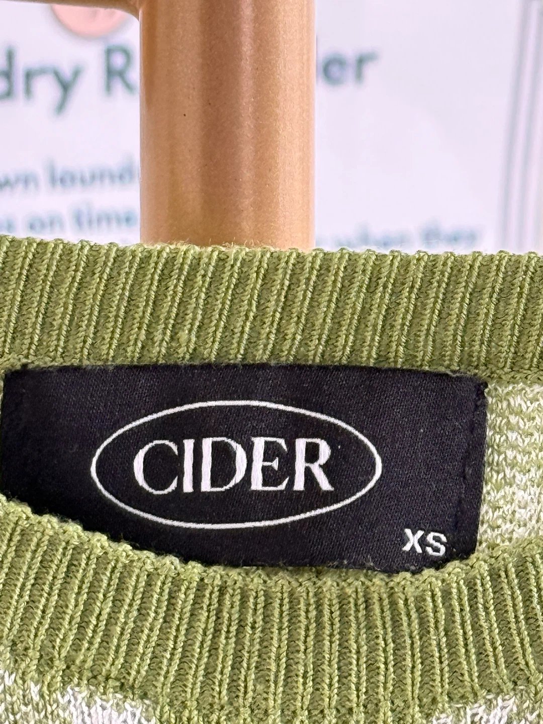 Cider Gingham Tank Top - Green/White - Size XS - photo 3