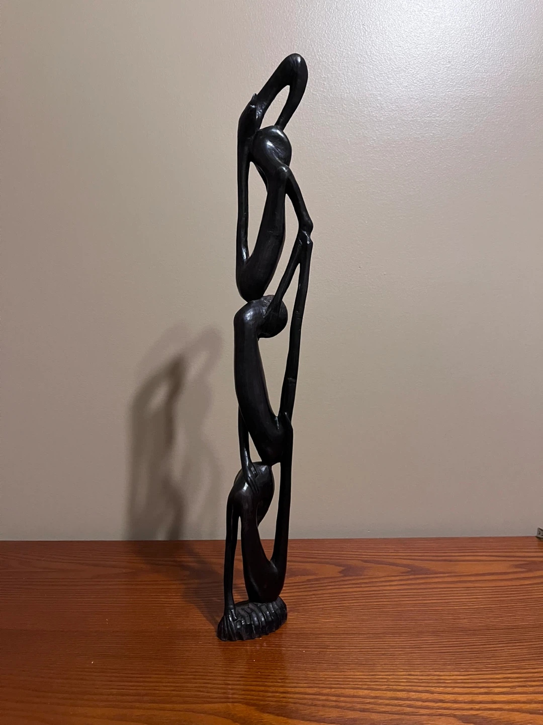 VINTAGE HAND CARVED WOOD STATUES - photo 5