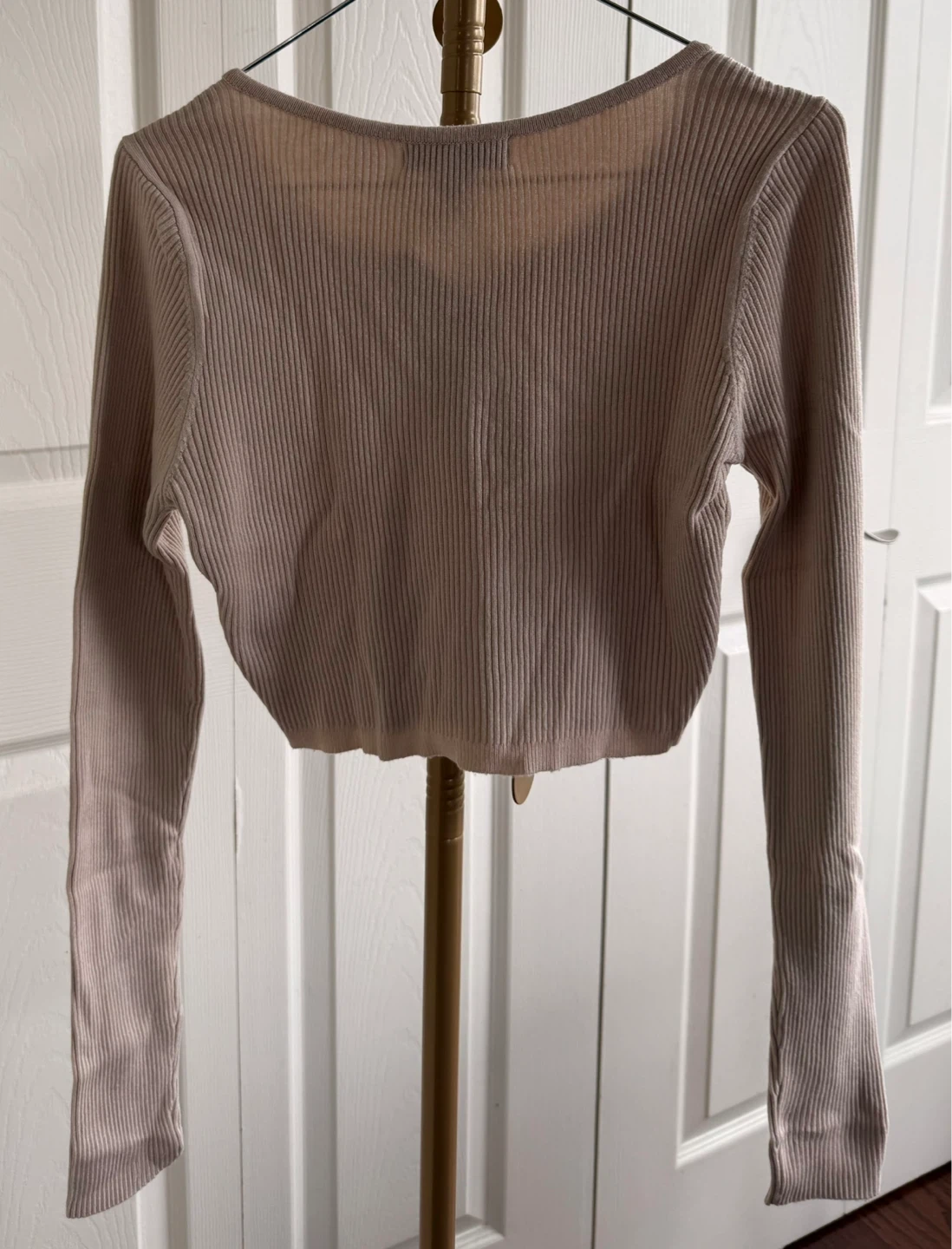 Streetwear Society Ribbed Button-Up Long Sleeve Top - photo 2