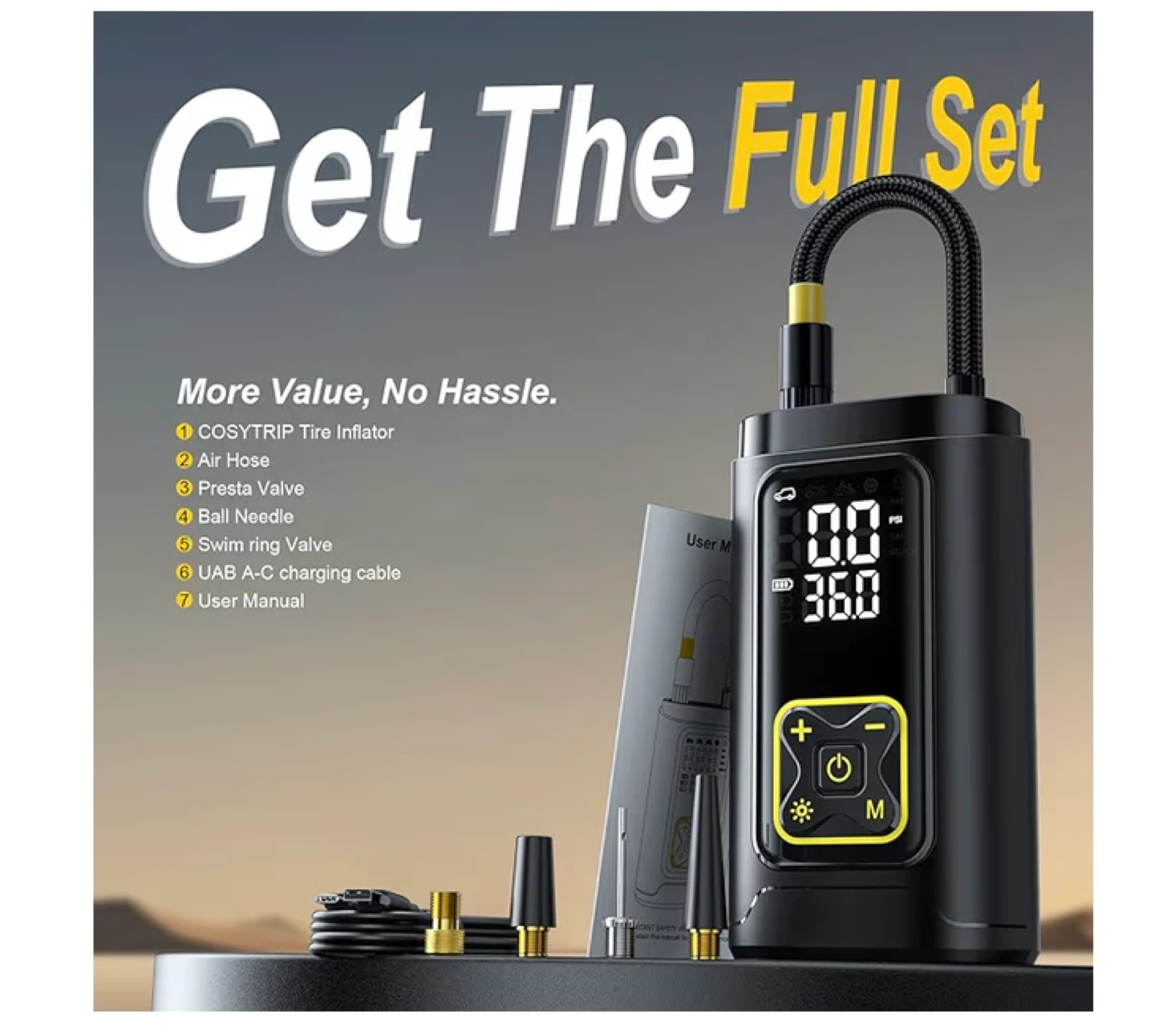 COSYTRIP Portable Electric Bike Pump - photo 2