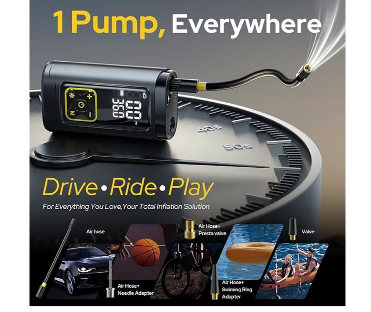 COSYTRIP Portable Electric Bike Pump - photo 3