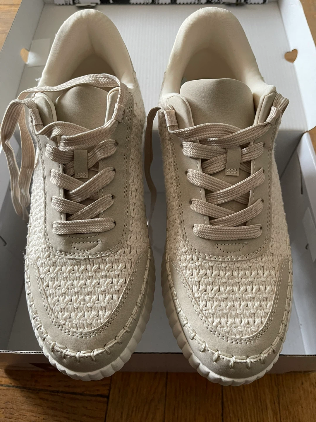 Dolce Vita Beige Woven Platform Sneakers - photo 5