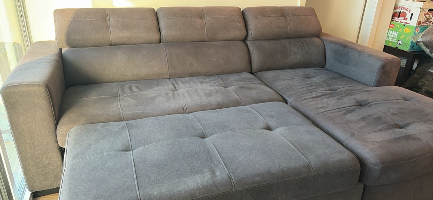 Grey Sectional Sofa with Chaise - photo 4