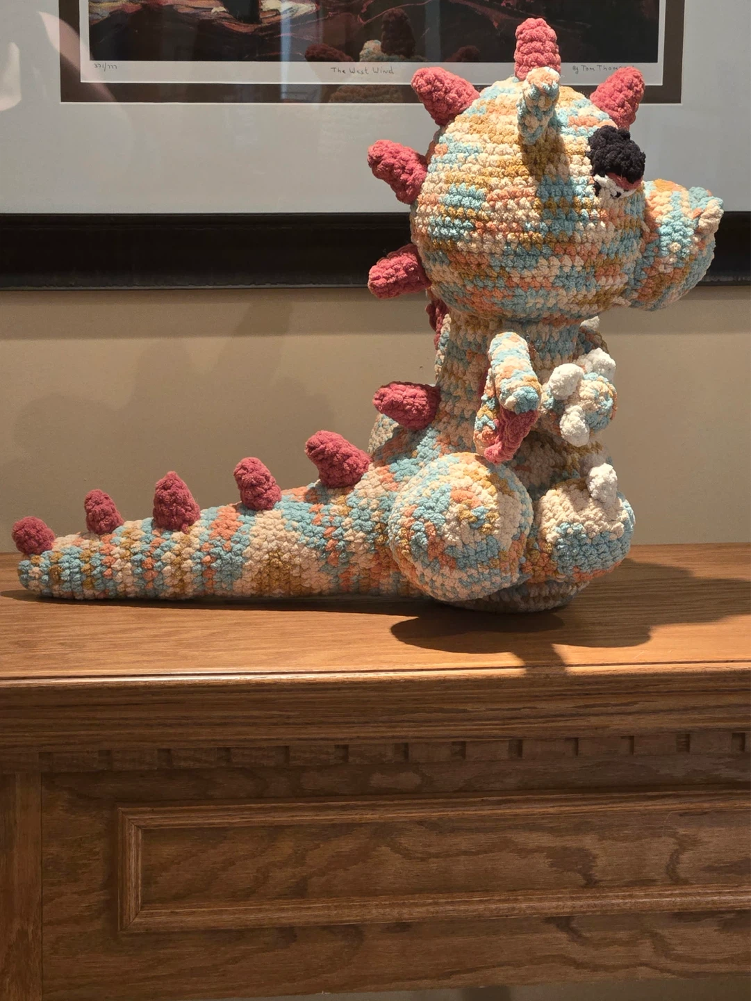 Brand New Handmade Crochet Weighted Dragon Plush Toy - photo 2
