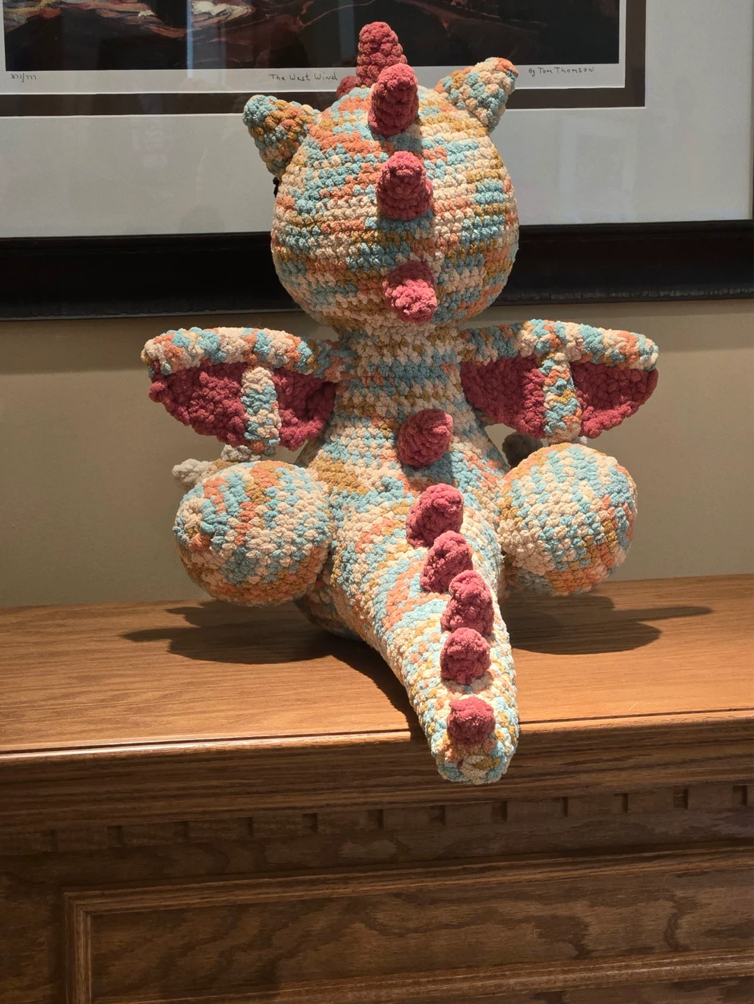Brand New Handmade Crochet Weighted Dragon Plush Toy - photo 4