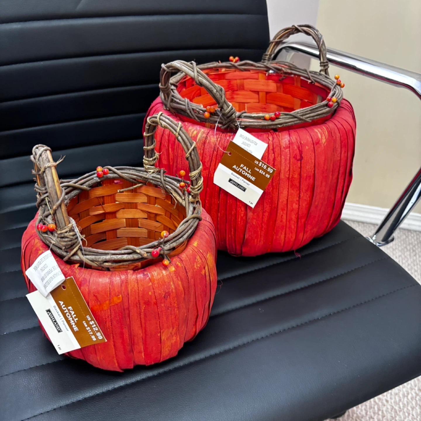 Fall Autumn Harvest Baskets (Set of 2)