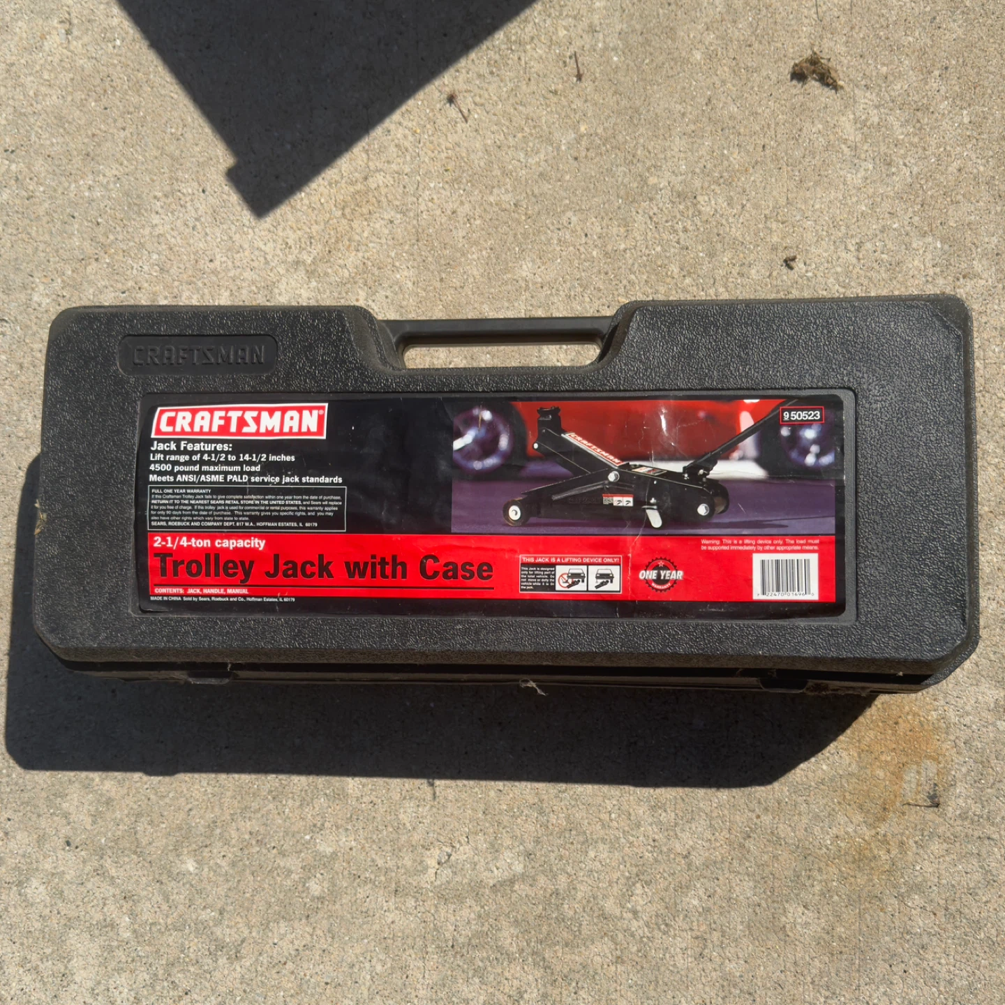 Craftsman 2-1/4-ton Trolley Jack with Case