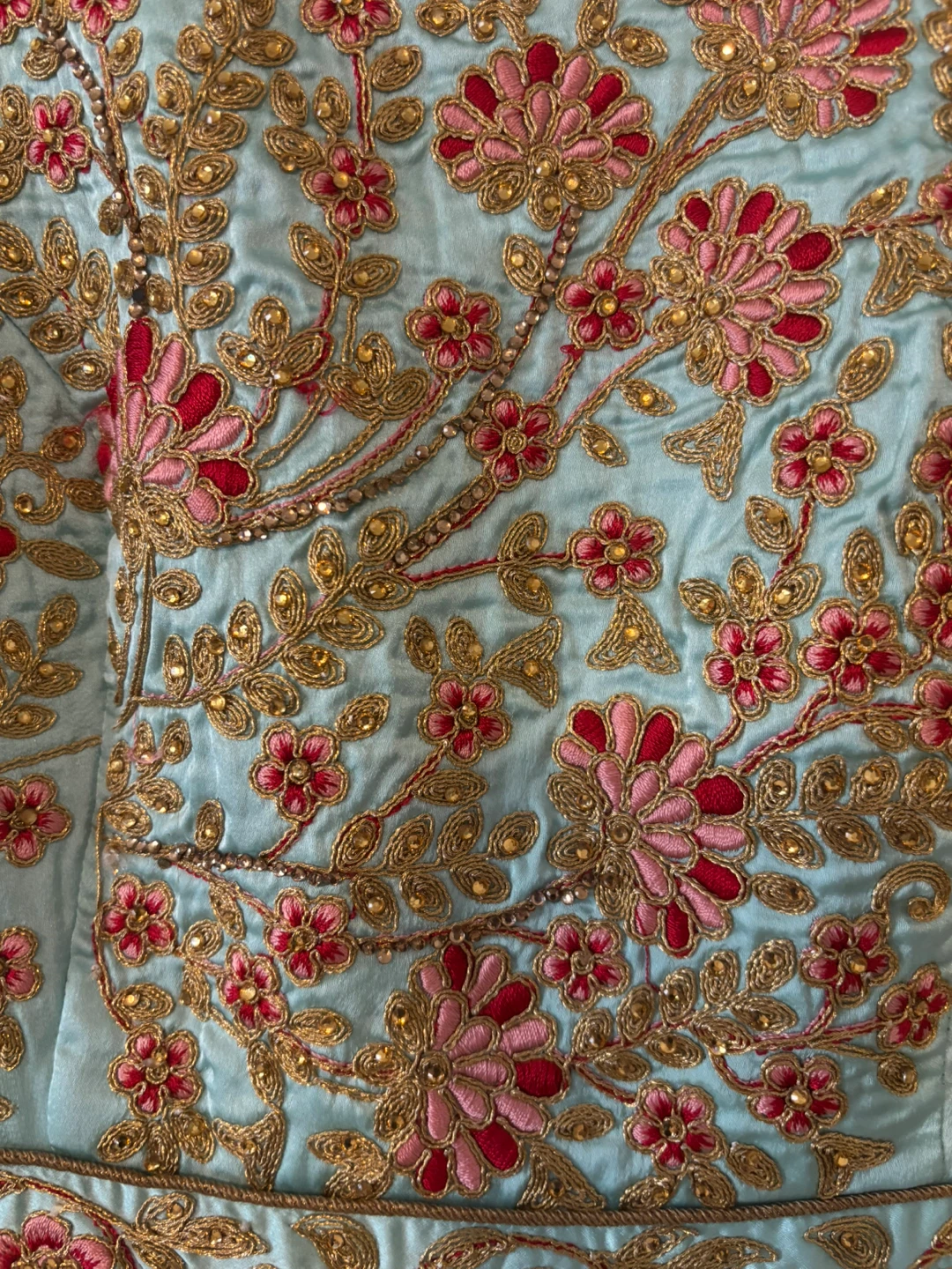 Light Blue Embroidered Anarkali Suit with Dupatta - photo 4