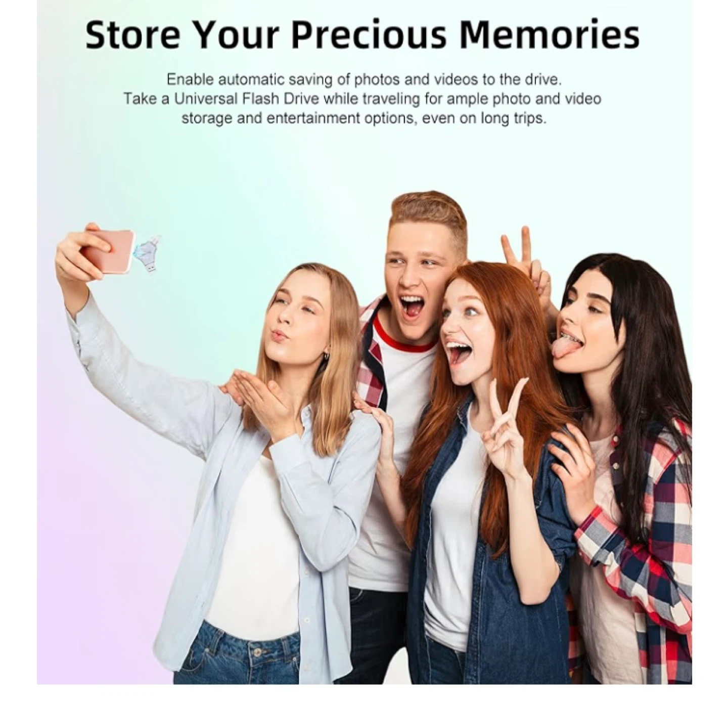 TECHKEY 128GB 3-in-1 Flash Drive for iPhone/Android/PC - photo 3
