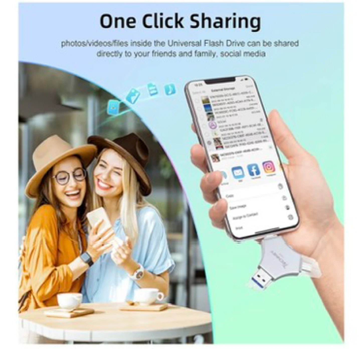 TECHKEY 128GB 3-in-1 Flash Drive for iPhone/Android/PC - photo 5