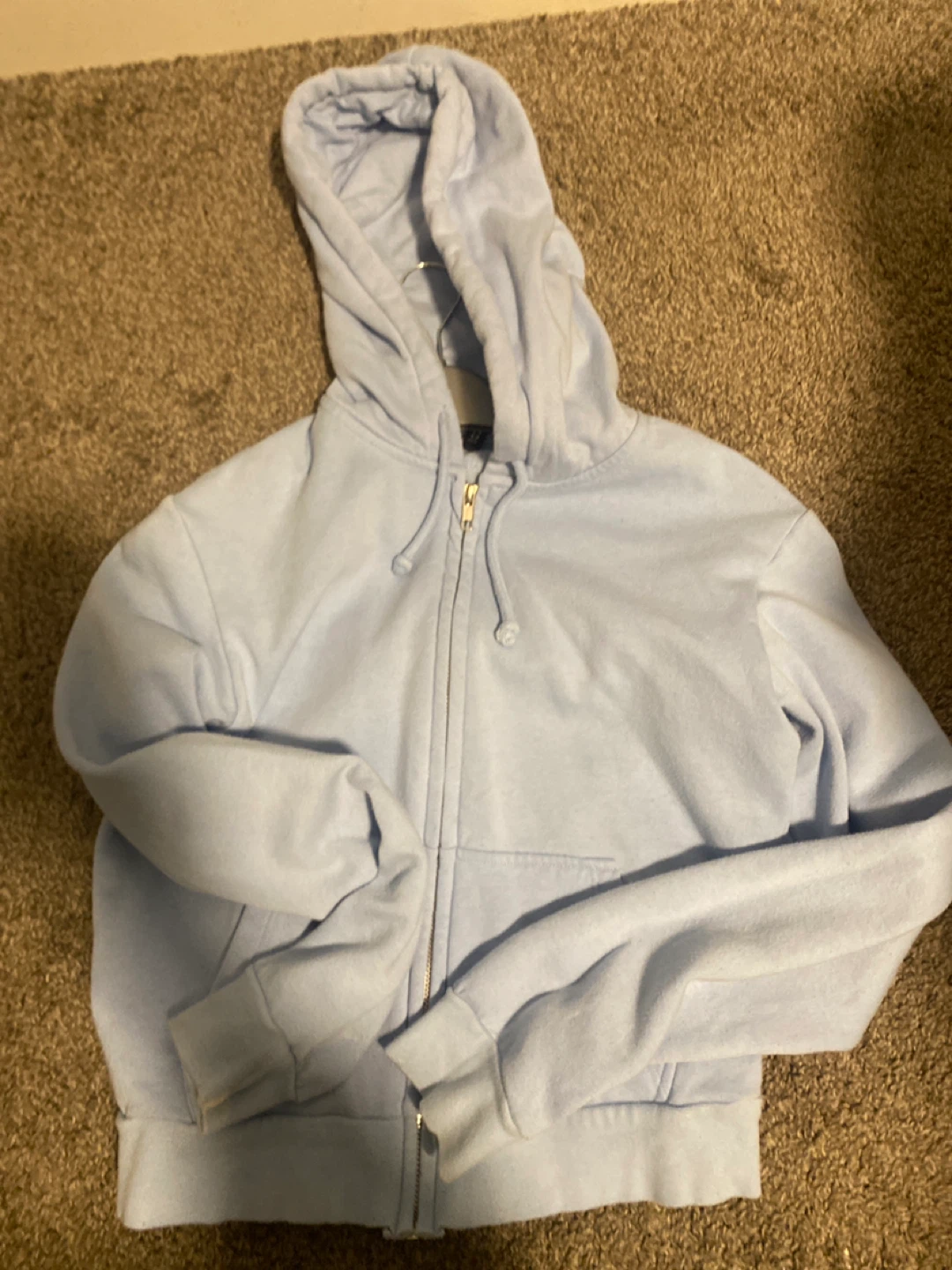 Light Blue Zip-Up Hoodie