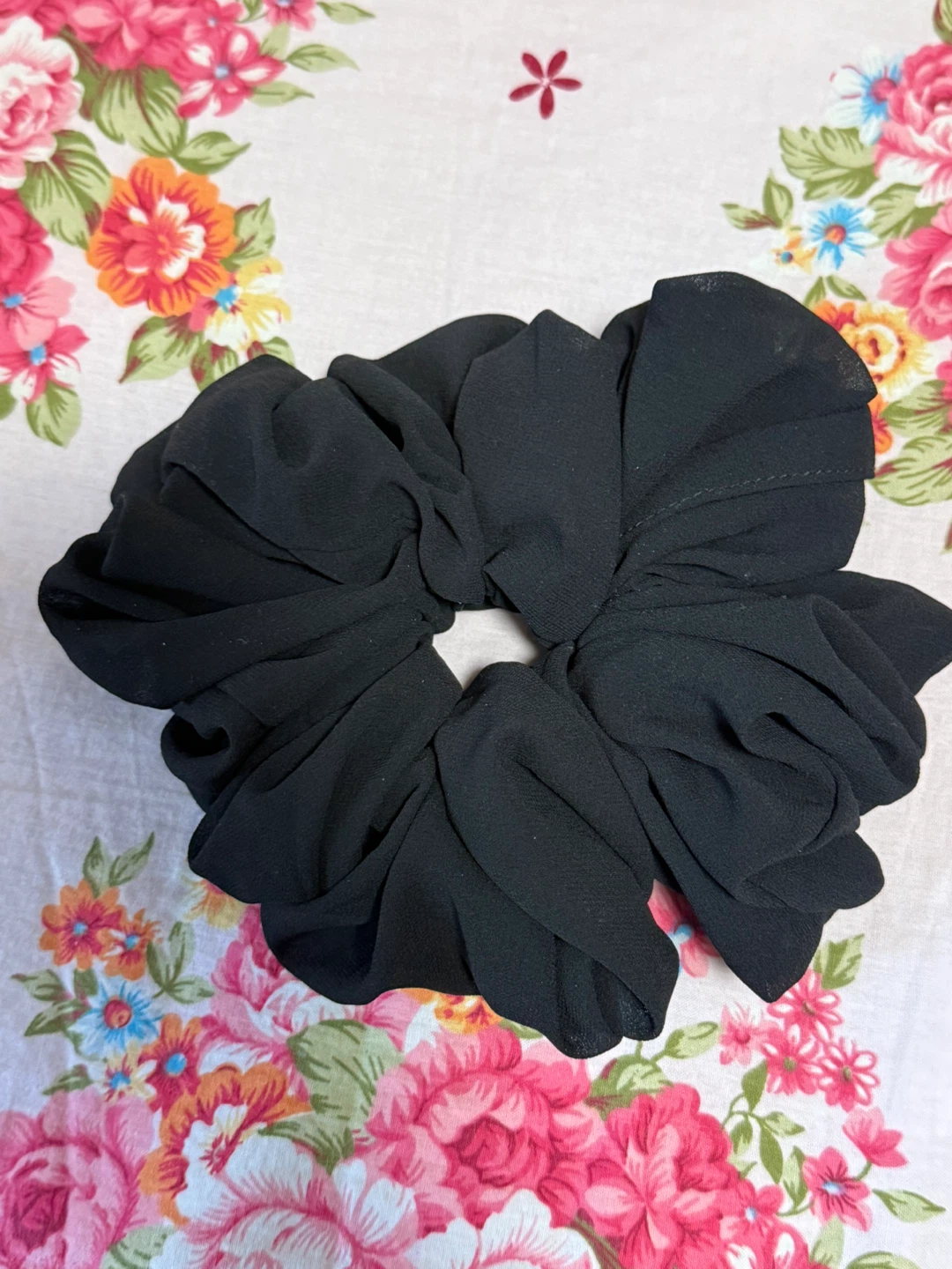 Large Black Chiffon Scrunchie - photo 2