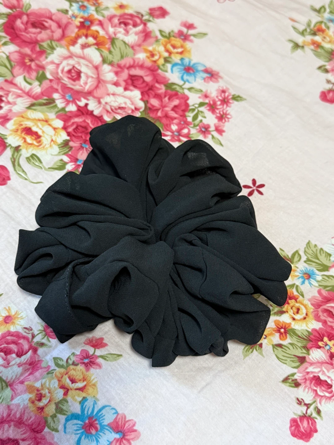 Large Black Chiffon Scrunchie - photo 3