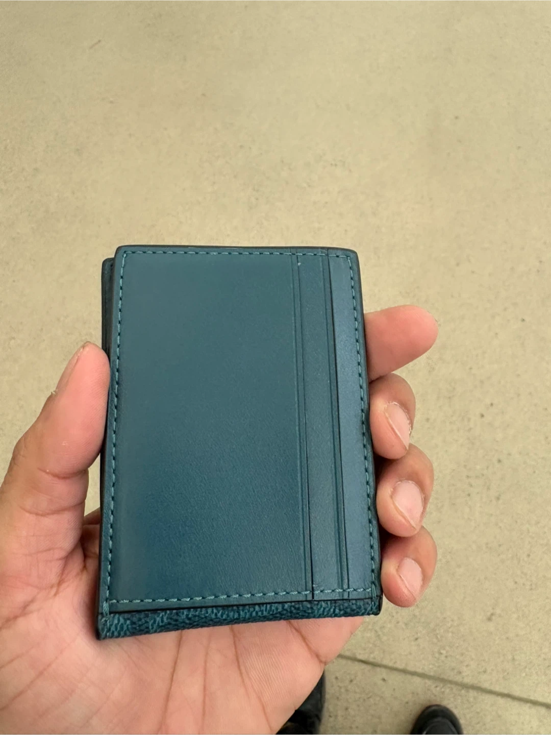 Coach Compact Billfold Signature Wallet - Aquamarine Teal - photo 3