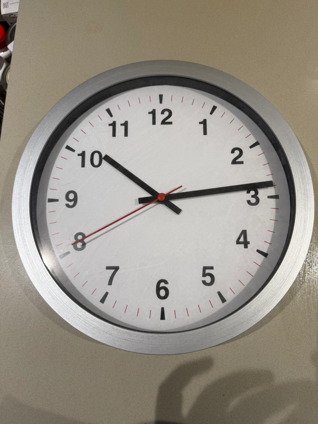Silver Frame Wall Clock
