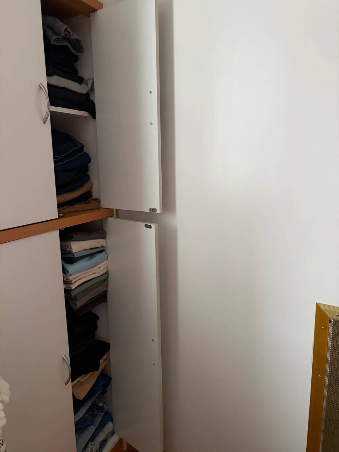 White Storage Cabinet with Doors - photo 2