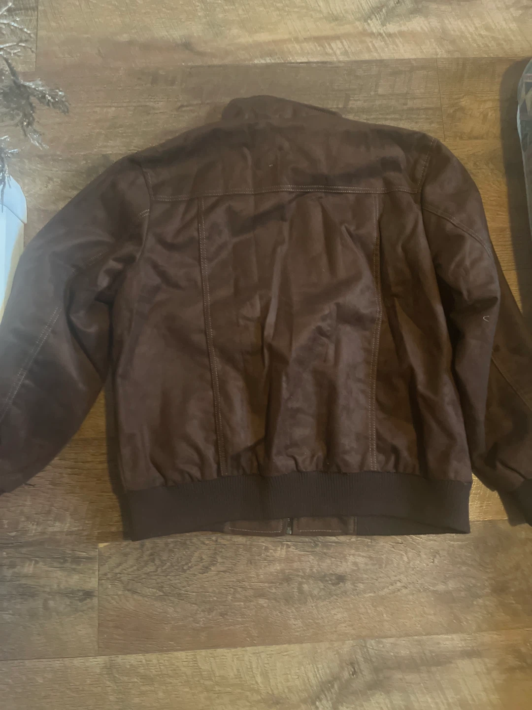 Brown Suede Bomber Jacket 🌱 - photo 2