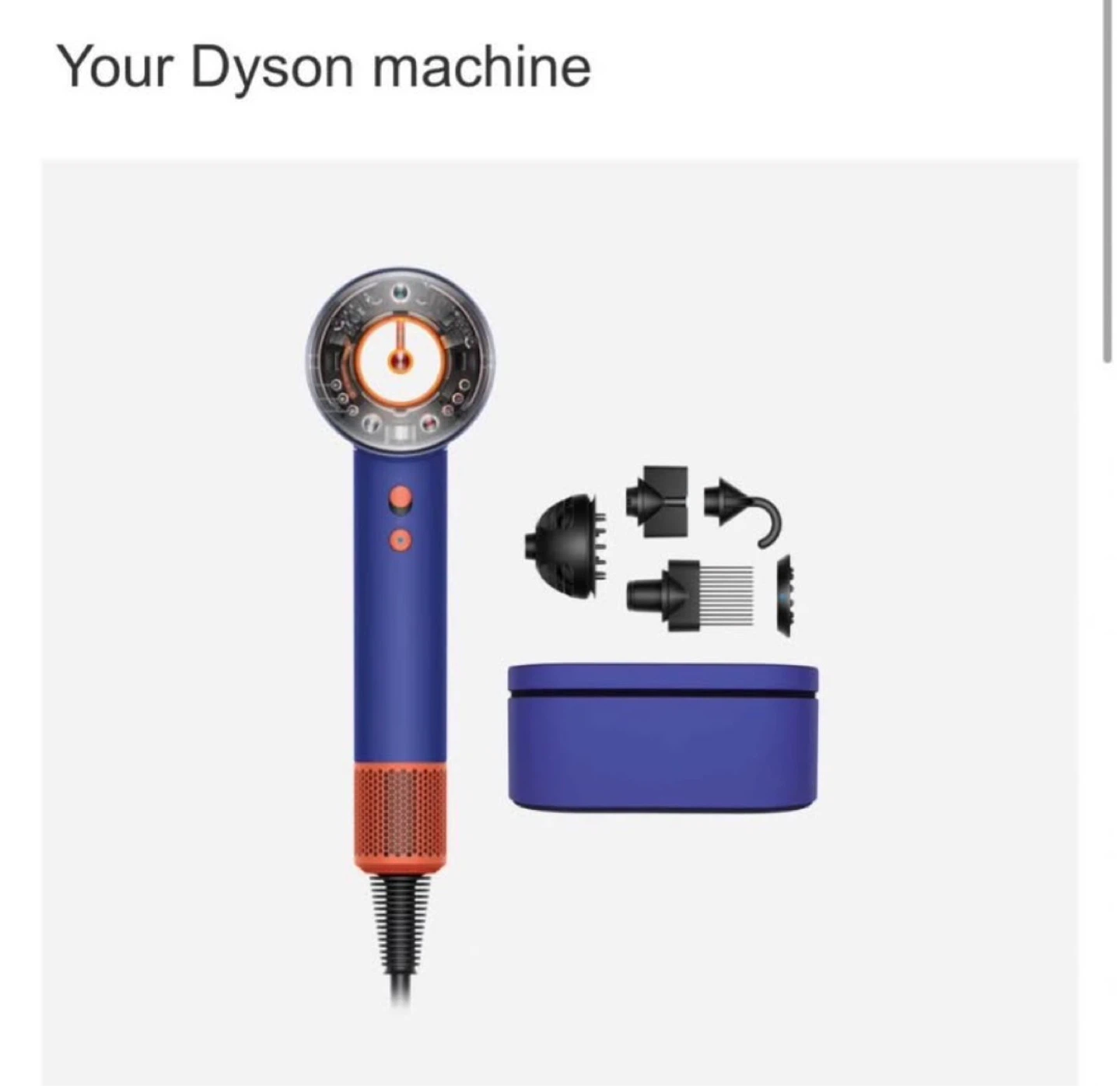 Dyson Supersonic Hair Dryer with Attachments and Case
