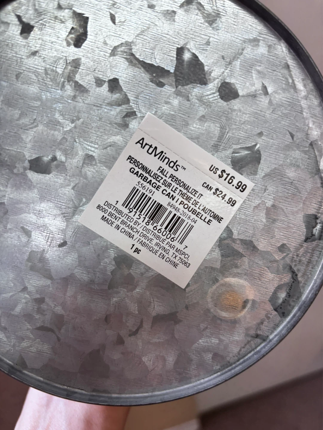 Galvanized Garbage Can - photo 2