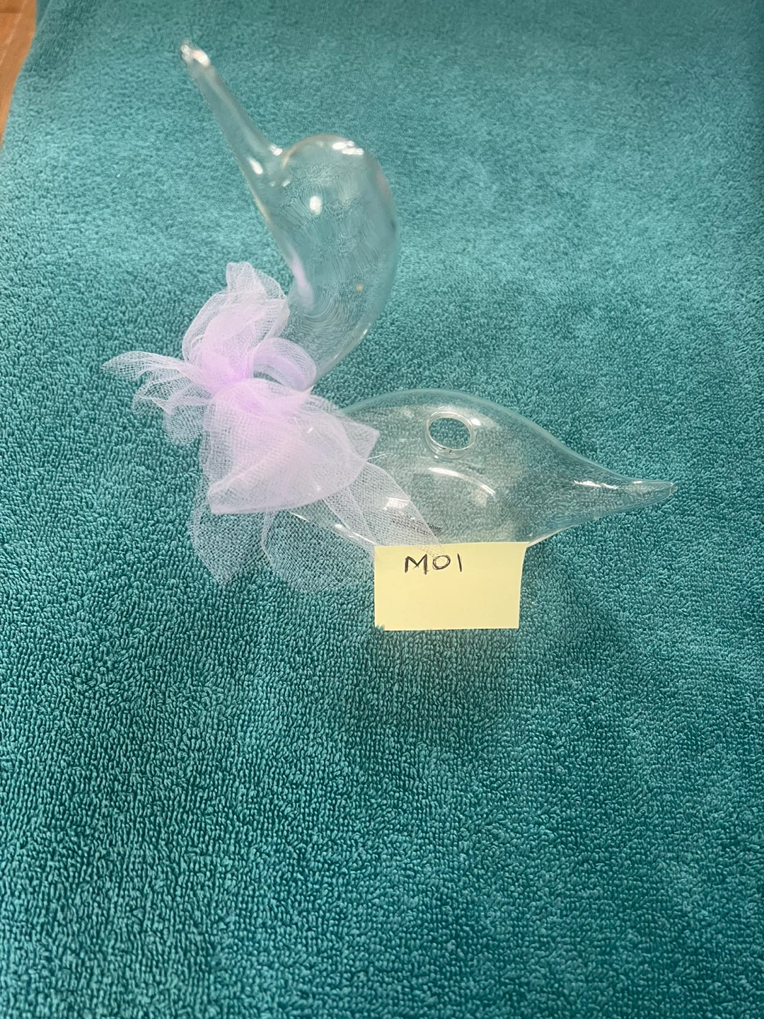 Clear Glass Swan Single Flower Vase