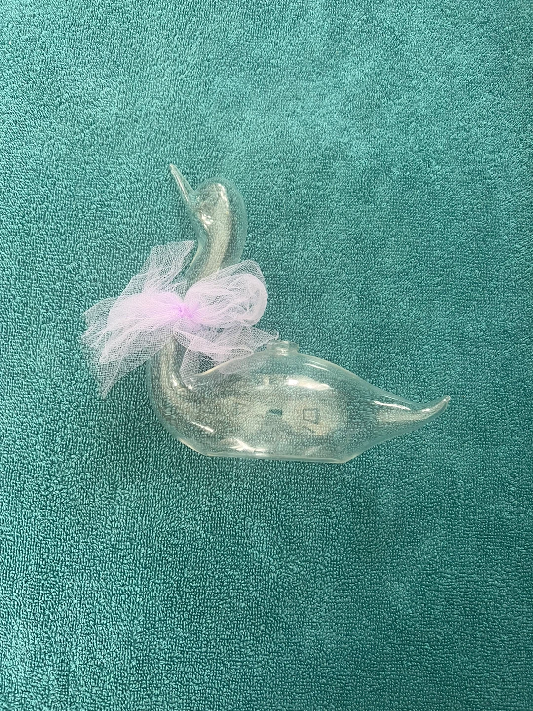 Clear Glass Swan Single Flower Vase - photo 4