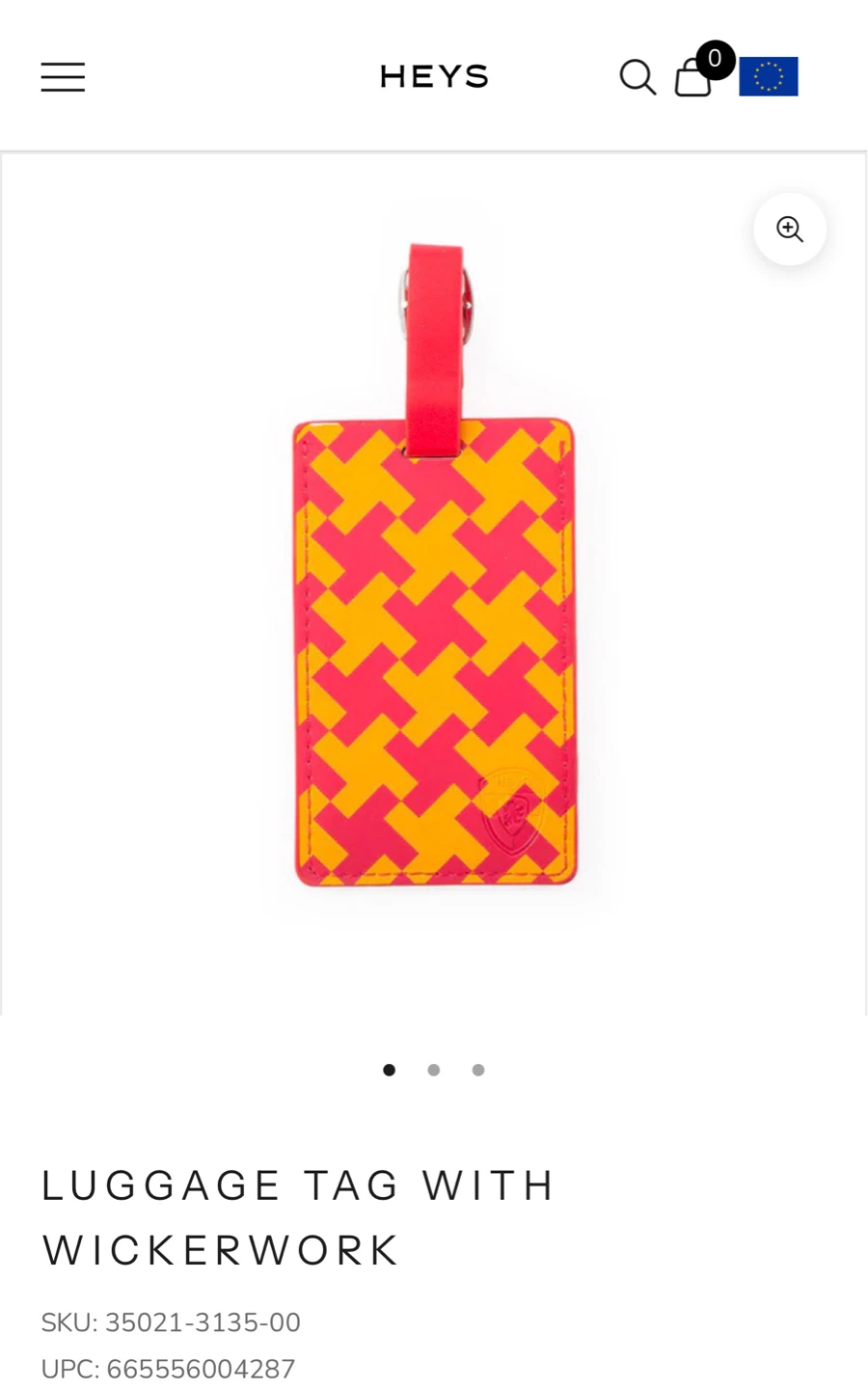 HEYS Passport Case and Luggage Tag Set - Red/Yellow Pattern - photo 5