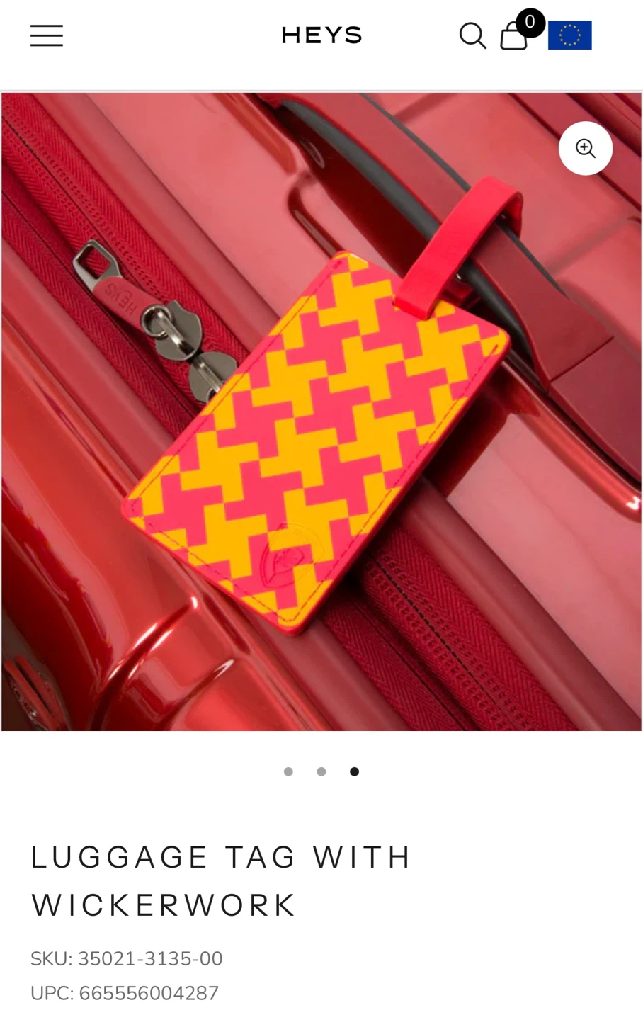 HEYS Passport Case and Luggage Tag Set - Red/Yellow Pattern - photo 3