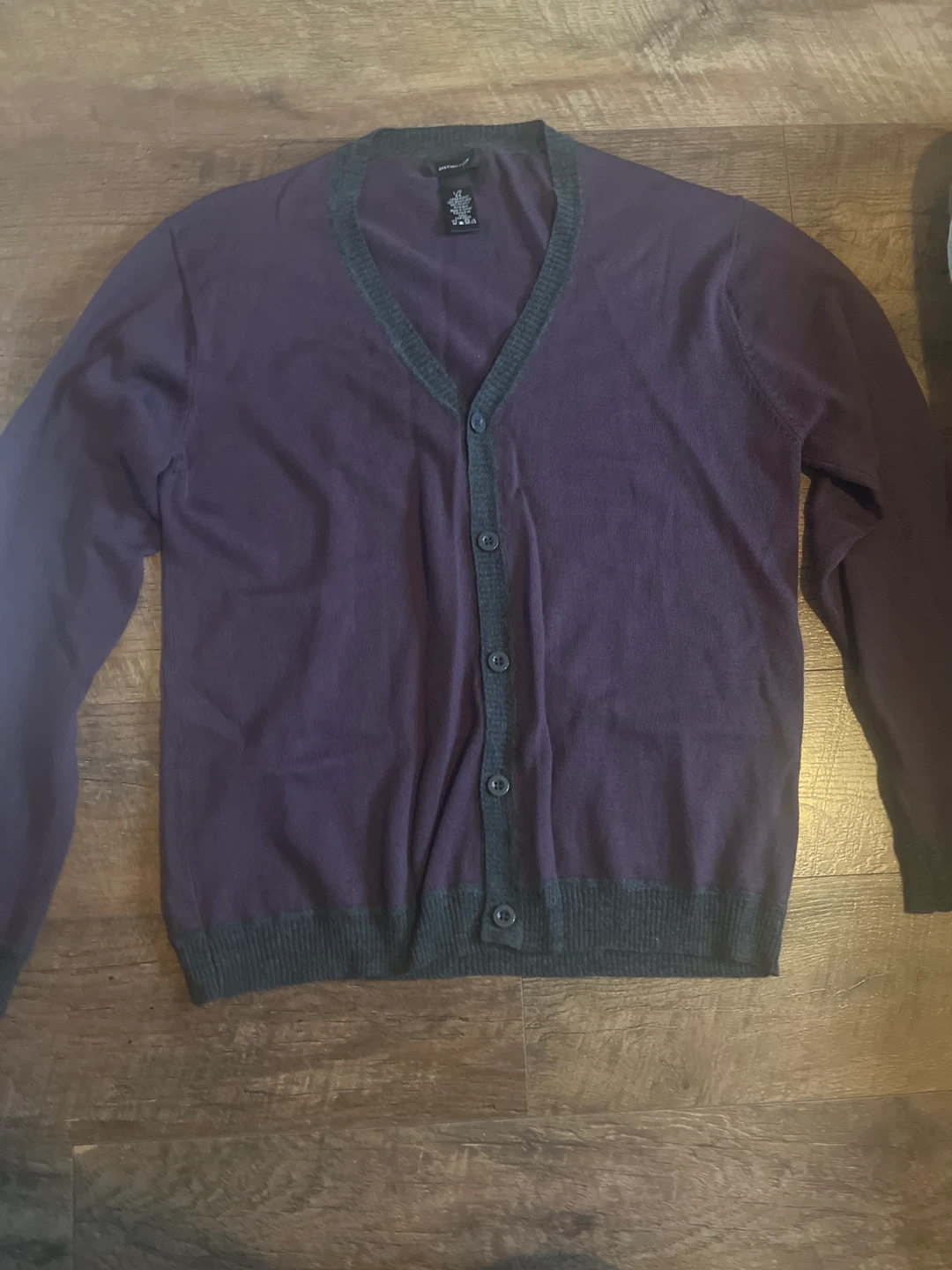 Purple and Grey Cardigan Sweater 🌱