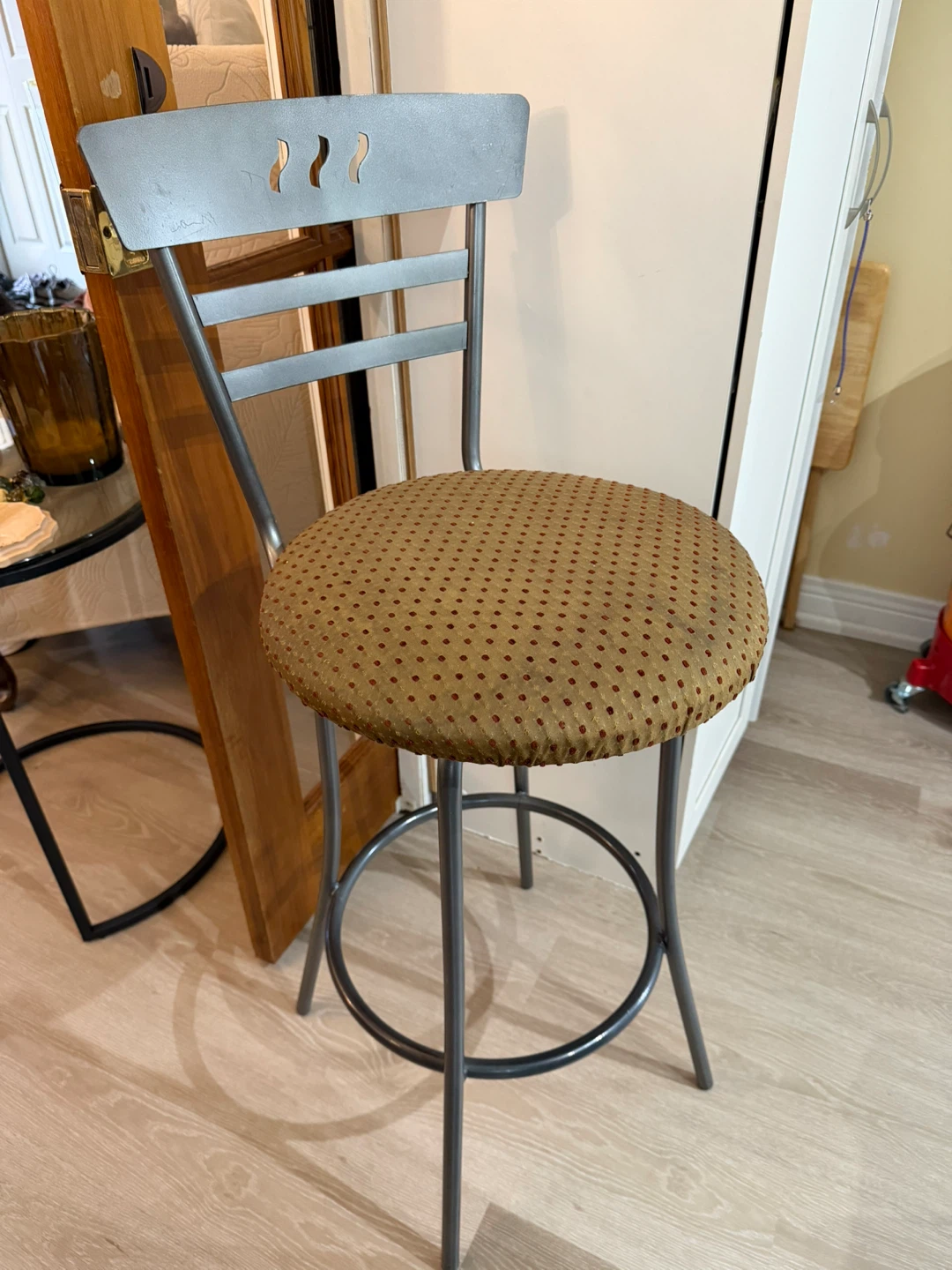 Bar Stool with Fabric Seat - photo 2