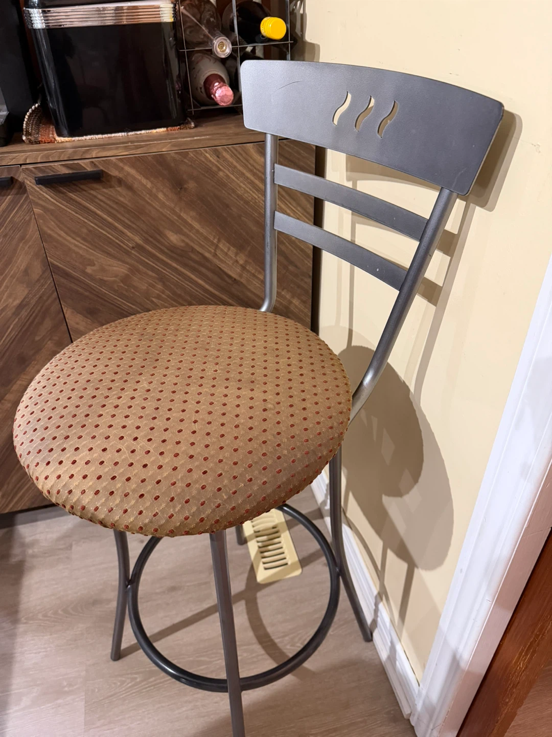 Bar Stool with Fabric Seat